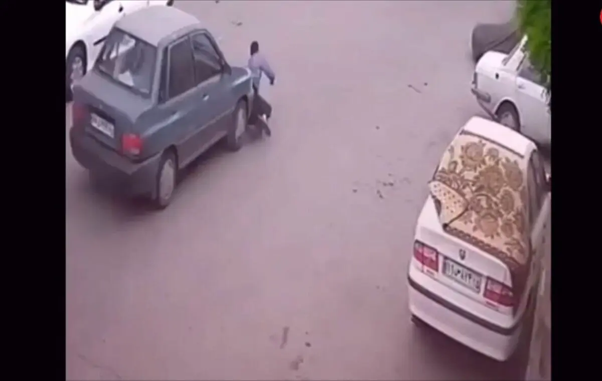 لحظه زیر گرفتن مرد جوان در ملازینال تبریز/ ویدئو