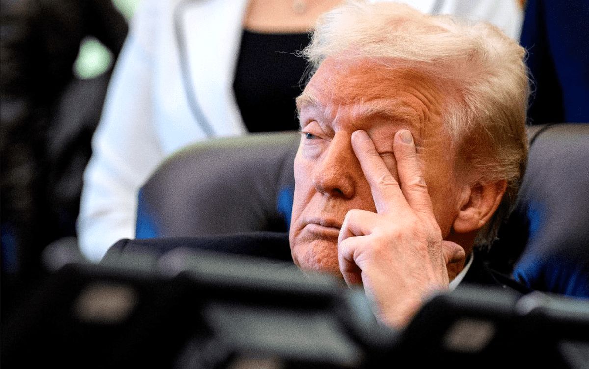 ترامپ هم مثل بایدن خوابالو شد/ تصاویر

