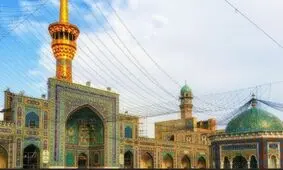 هم‌اکنون تعویض پرچم حرم رضوی/ عکس