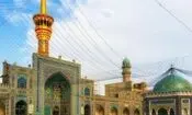هم‌اکنون تعویض پرچم حرم رضوی/ عکس