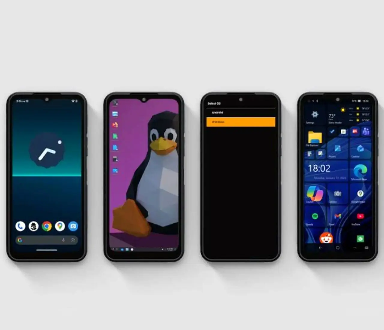 این گوشی به‌طور همزمان اندروید و ویندوز ۱۱ را اجرا می‌کند