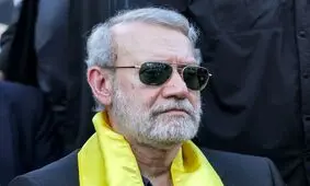 کنایه علی لاریجانی به آمریکا با عکسی از سید حسن نصرالله/ ویدئوی قدیمی سخنرانی دبیرکل حزب الله لبنان