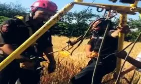 نجات سگ از اعماق چاه ۸ متری