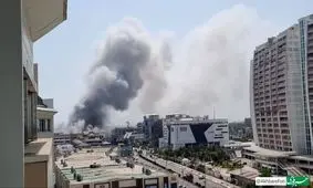 مجتمع بزرگ تجاری در منطقه آزاد انزلی دچار حریق شد/ ویدئو