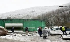 وقوع رانش بزرگ زمین و خسارت به تصفیه‌خانه بهارستان در آستارا/ آبرسانی بدون وقفه ادامه دارد