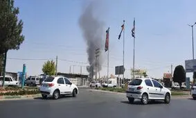 آتش‌سوزی در کارخانه پالت‌سازی در محمدشهر