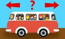 اگر ادعای باهوش بودن دارید بگویید که اتوبوس به کدام جهت در حال حرکت است؟