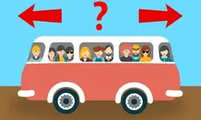 اگر ادعای باهوش بودن دارید بگویید که اتوبوس به کدام جهت در حال حرکت است؟