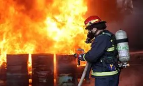 مانور اطفای حریق در آستانه چهارشنبه سوری در یاسوج