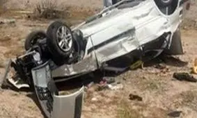 واژگونی پژو پارس در محور بردسیر به کرمان ۴ فوتی بر جا گذاشت