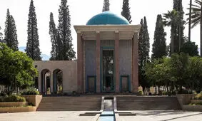 حوض ماهی آرامگاه سعدی خشک شد
