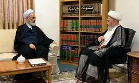 آیت الله اعرافی با حضرت آیت الله سبحانی دیدار کرد
