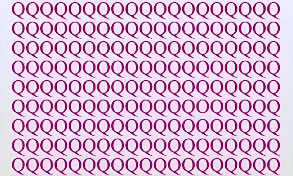 تست هوش/ اگر ضریب هوشی شما بالای ۱۴۰ است، حرف «O» را در بین حروف «Q» پیدا کنید