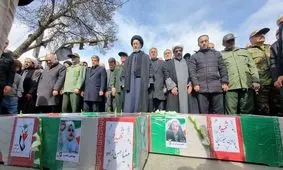 تشییع و خاکسپاری ۳ شهیده در اردبیل
