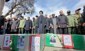 تشییع و خاکسپاری ۳ شهیده در اردبیل
