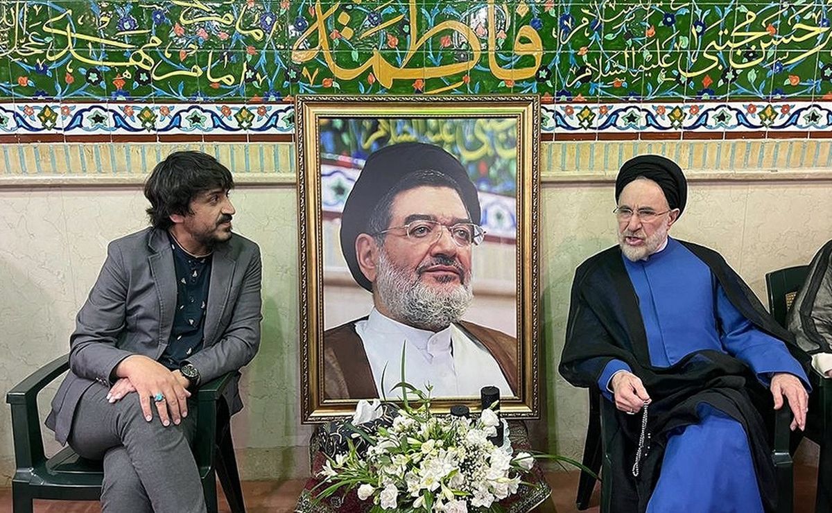 سید محمد خاتمی در پاسداشت مرحوم سید علی اکبر محتشمیپور/ عکس
