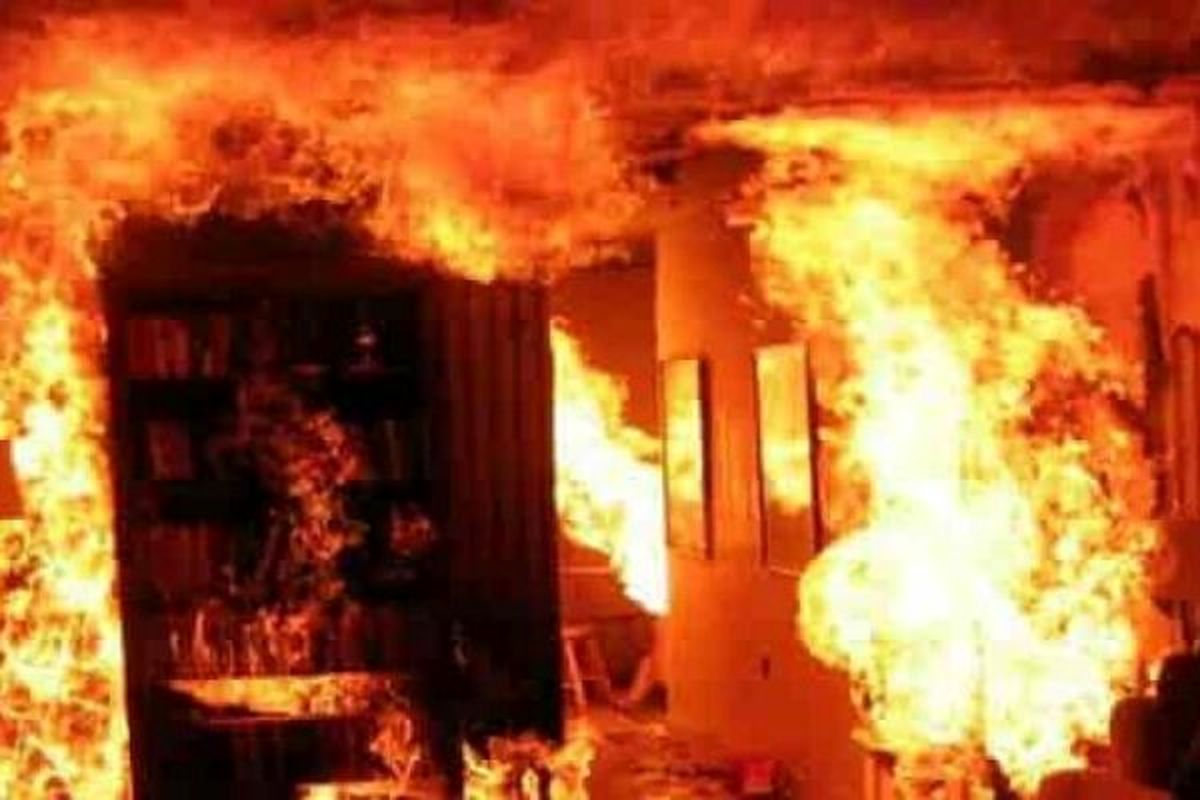 انفجار و آتش سوزی در اثر بی احتیاطی نقاش در نیشابور