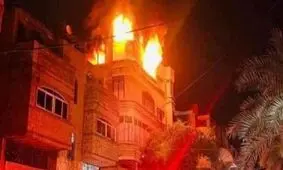 آتش‌سوزی در طبقه ۷ ساختمانی در بلوار کشاورز/ ۲ نفر مصدوم شدند