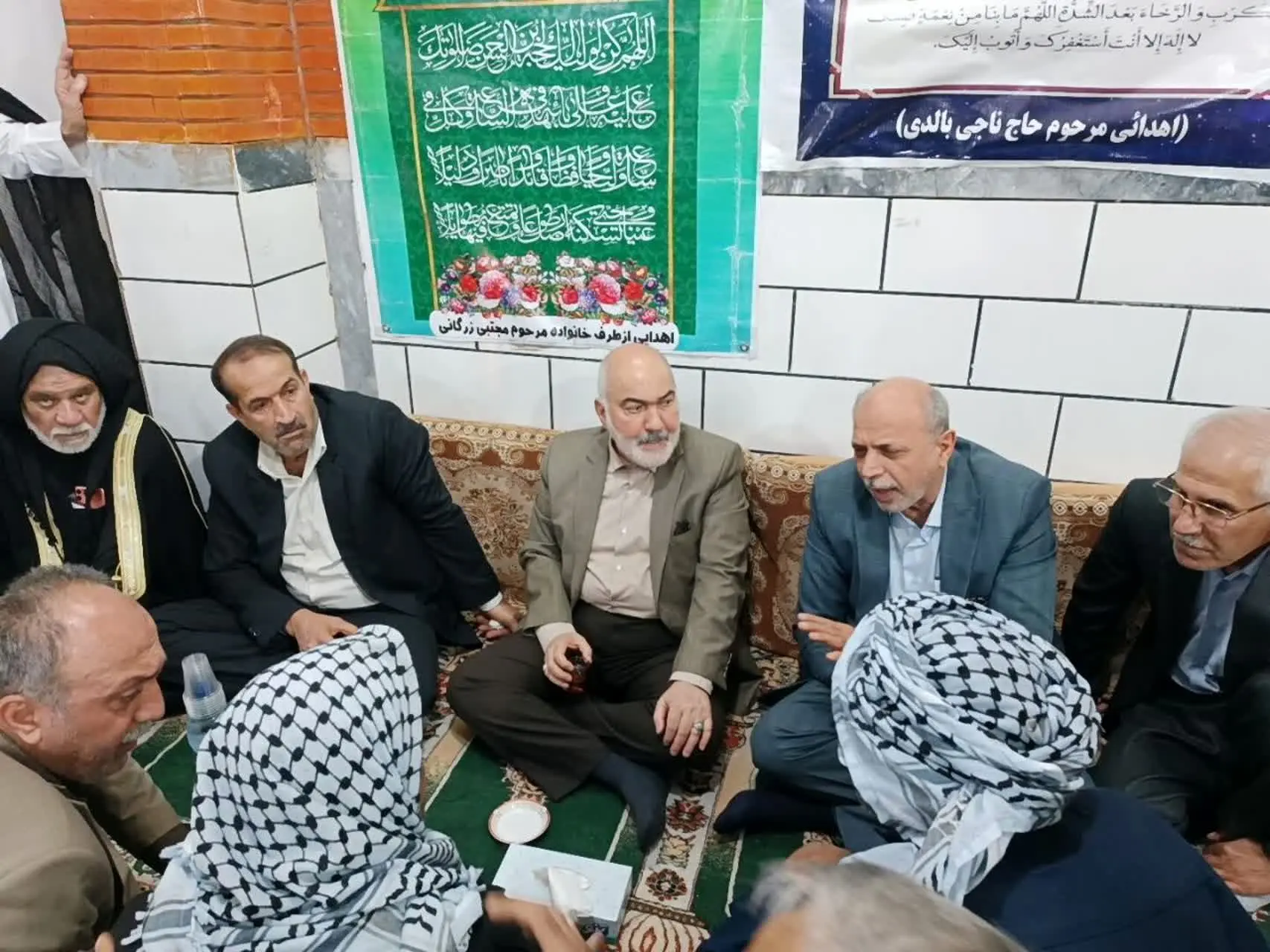 حضور استاندار خوزستان در مراسم شب سوم و هفتم مرحوم احمد بالدی/ ابلاغ پیام چهره‌های ملی به خانواده مرحوم بالدی