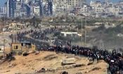 آغاز بازگشت آوارگان فلسطینی به شهر غزه و شمال آن پس از اجرای آتش‌بس/ ویدئو

