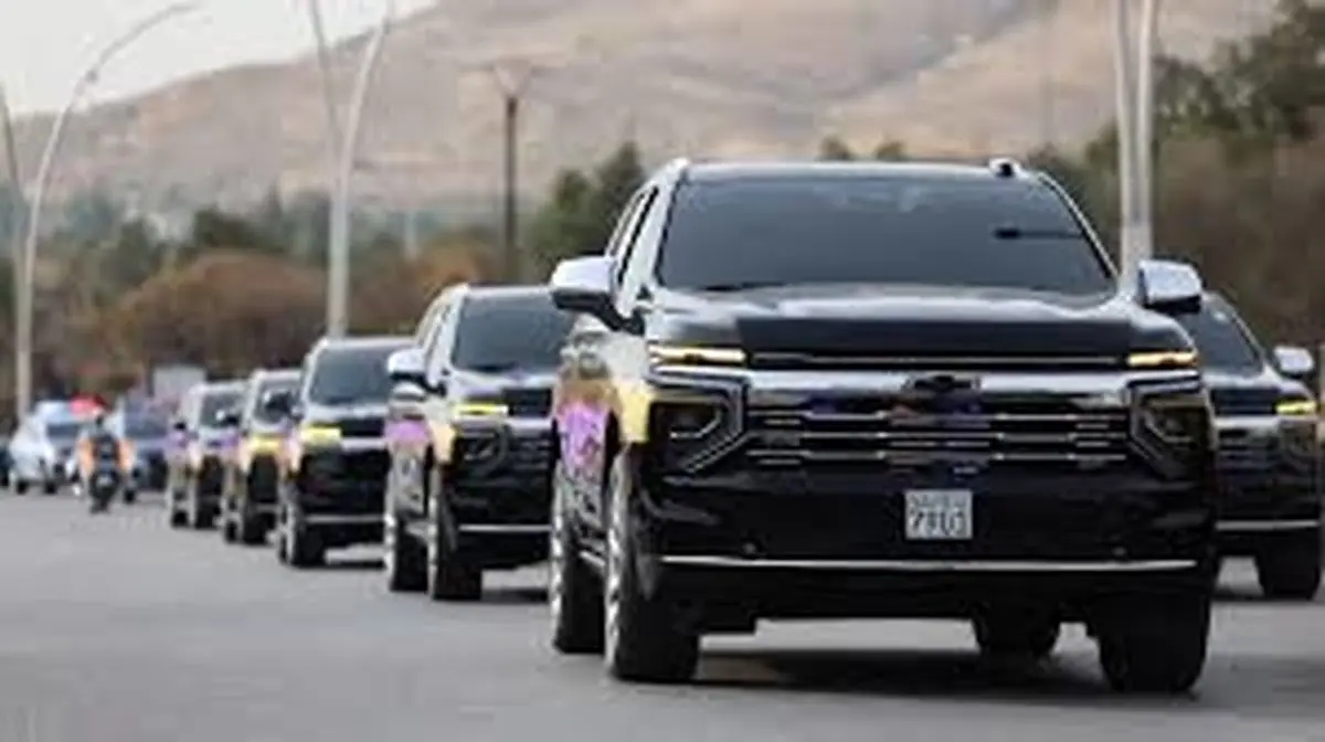 قدرت‌نمایی پلیس سوریه با ماشین‌های جدید/ ویدئو