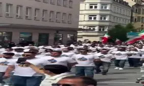 تجمع عجیب سلطنت طلبان/ «سازمان ساواک» در خیابان های آلمان!/ ویدئو
