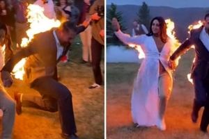 عروس و داماد روز جشن خود را آتش زدند! /ویدئو لحظه به لحظه