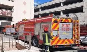 حریق انبار در پارکینگ بازار الماس شرق مشهد/ ویدئو