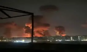 ویدیویی از انفجارهای مهیب فرودگاه مهرآباد