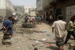 ۳۵ کشته و زخمی در پی انفجار در أبین یمن

