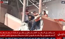 لحظه حمله مستقیم اسرائیل به امدادگران هنگام انتقال پیکر شهدا/ ویدئو

