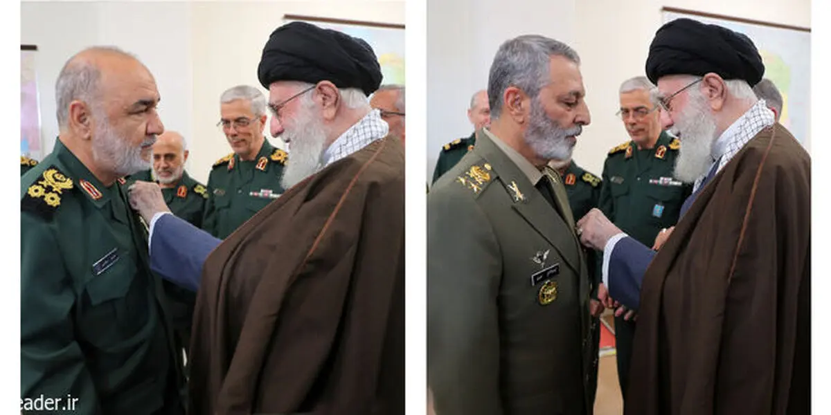 اعطای نشان فتح به فرماندهان کل ارتش و سپاه

