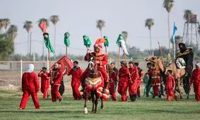  برگزاری شبیه‌ خوانی حسینی در روستای سید محمد تفاخ الهدامه از توابع بخش مرکزی شهرستان شوش 