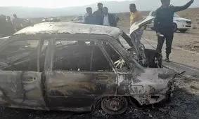 مرگ هولناک مادر و فرزند در آتش سوزی پراید در نَرماشیر