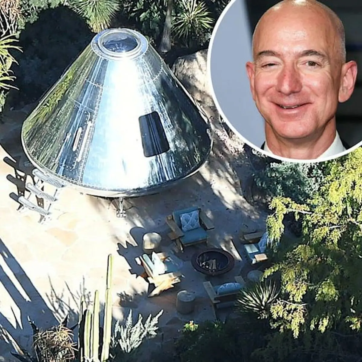 یک بشقاب پرنده در حیاط خانه!/بازسازی خانه پولدارترین مرد جهان 