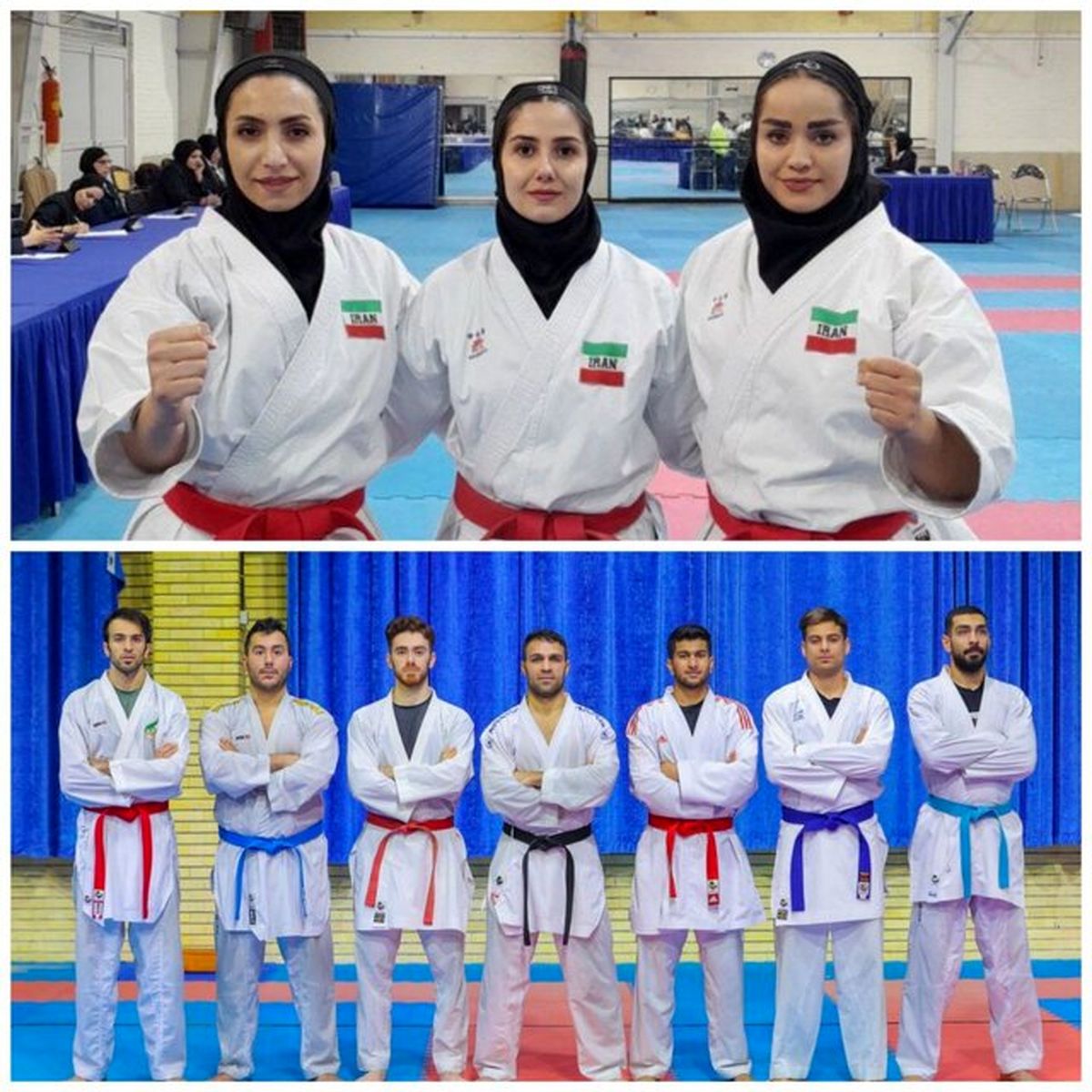 صعود کومیته تیمی مردان و کاتای تیمی زنان به فینال کاراته قهرمانی آسیا