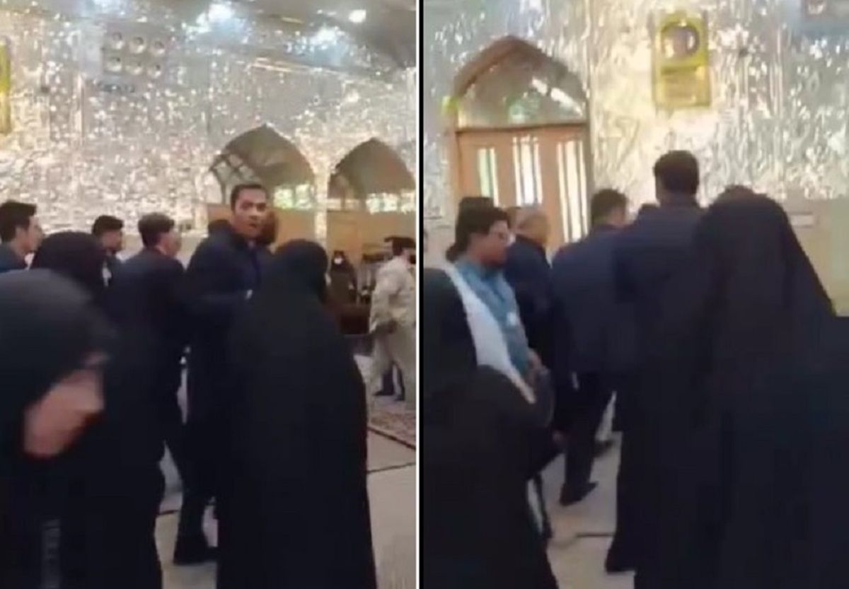 فریادهای مرگ بر منافق تعدادی از خانم های زائر به پزشکیان هنگام حضور در حرم حضرتعبدالعظیم/ ویدئو