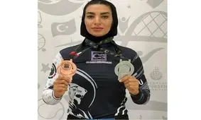 بهاره امینی از رویارویی با حریف اسرائیلی انصراف داد و برنز گرفت/ عکس
