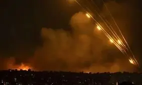  لحظه اصابت موفق موشک به هدفی در جنوب سرزمین‌های اشغالی | فیلم