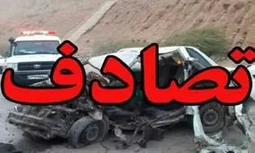 تصادف اتوبوس با اتومبیل حامل سوخت در محور خاش