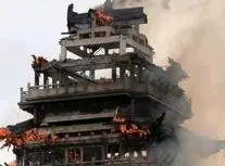 معبد ۱۵۰۰ ساله چین در آتش سوخت/ ویدئو