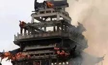 معبد ۱۵۰۰ ساله چین در آتش سوخت/ ویدئو