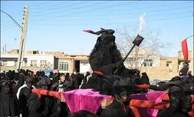 ماجرای شبیه‌خوانی دسته عزاداری اجنه چیست؟/ ویدئو