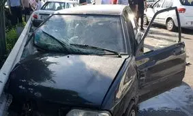 فرار راننده پراید از دست پلیس منجر به تصادف شد/ ویدئو