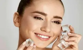 فواید یخ برای صورت