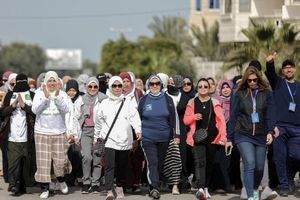 نشاط و شادمانی زنان غزه در روز جهانی زن/ عکس