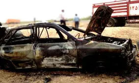 خودرو حامل بنزین قاچاق در شهر کرمان منفجر شد