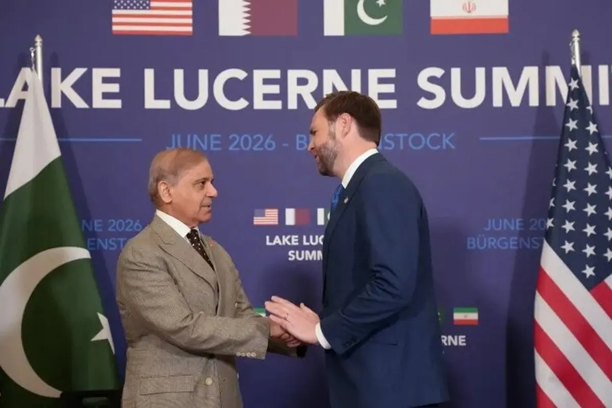 دیدار شهباز شریف و عاصم منیر با ونس در جریان مذاکرات ایران و آمریکا در سوئیس/ ویدئو