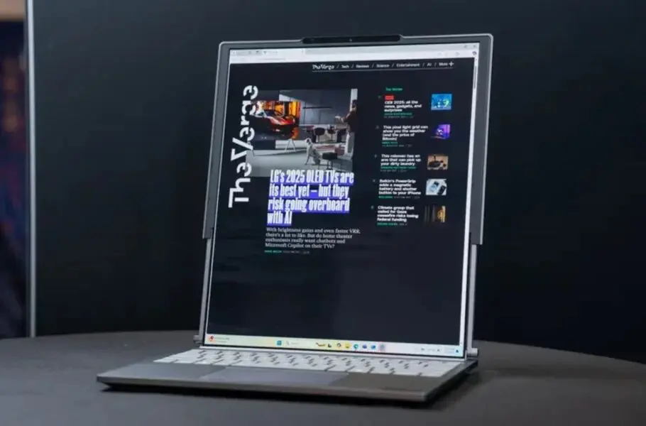 لنوو از اولین لپ تاپ رول شونده جهان رونمایی کرد/ ویدئو
