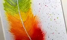 آموزش نقاشی پر با مسواک/ ویدئو